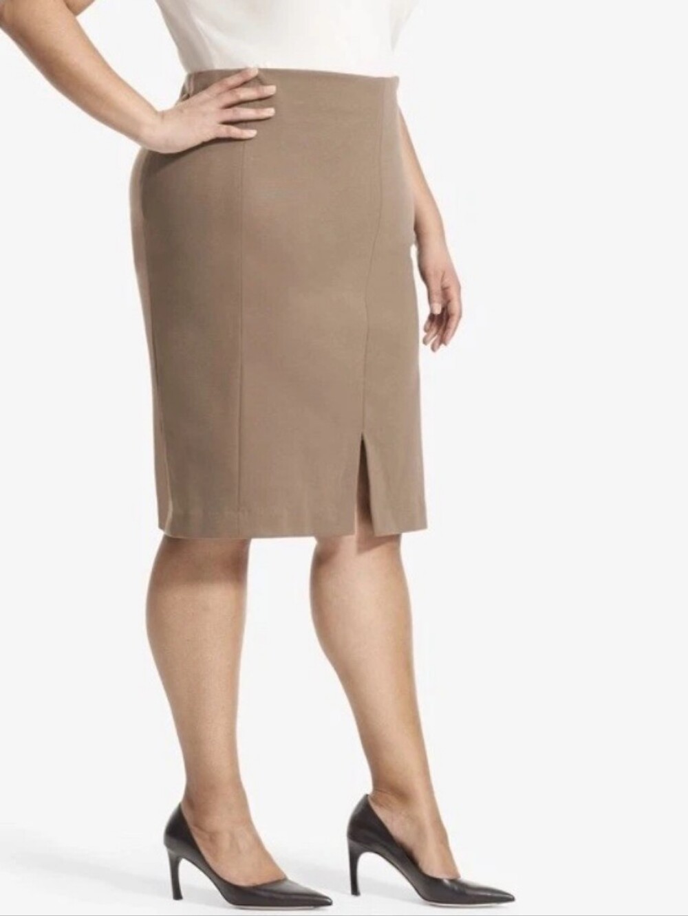 MM.LaFleur Greenpoint Stretch Pencil Skirt In Russet